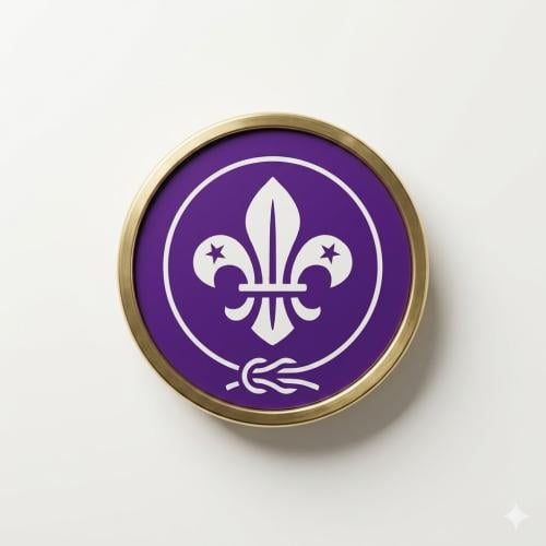 ماسك منديل شعار scouts بنفسجي معدن