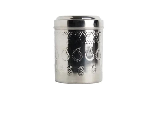 علب سكر و شاي منقوش طقم 4 حبات