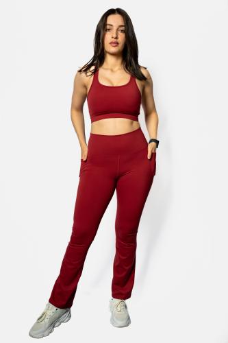 Ember Flare Pants Burgundy