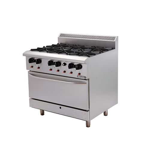 موقد غاز 6 شعلات 120 سم مع الفرن ,DRO 6L-17-SA, من...