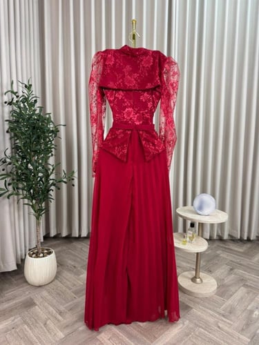 فستان تفته استرتش مع دانتيل