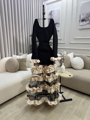 فستان باربي وتُل و تفته استرتش