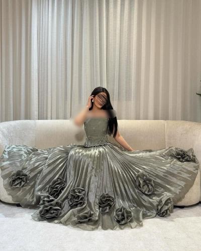 فستان باربي بتطريز يدوي