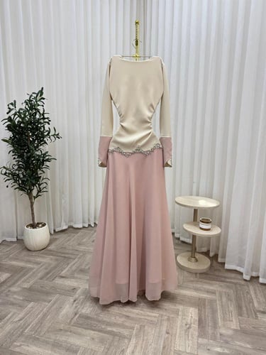 فستان باربي مع شيفون بطانه تفته