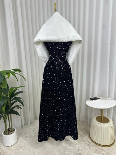 فستان جوخ مع تطريز لولو كامل