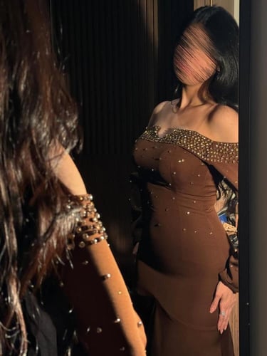 فستان باربي مع تطريز كرستال