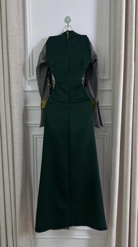 فستان لنن تطريز كمبيوتر