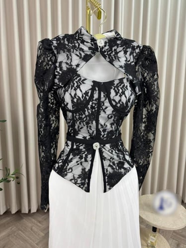 فستان تفته استرتش مع دانتيل