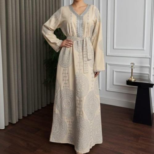 فستان تفته تطريز كمبيوتر