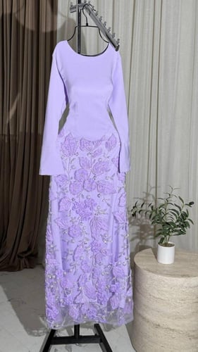 فستان باربي ورود تطريز ساتر انيق