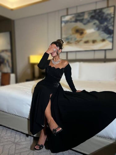 فستان كريب استرتش