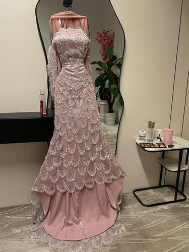 فستان خرز وبطانه باربي