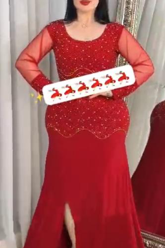 فستان استرتش مع كرستال