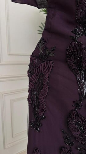 فستان ورد وشيفون وبطانه باربي