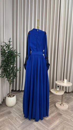 فستان تفته كريب تطريز يدوي