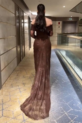 فستان دانتيل بطانه باربي