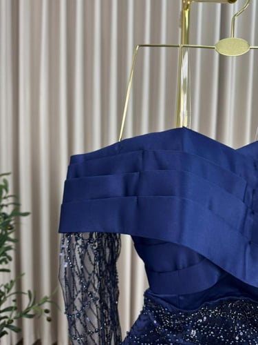 فستان ترتر مع تفته حرير