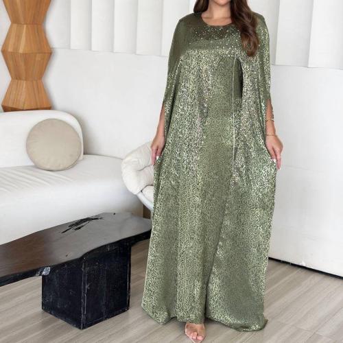 فستان شيفون مع تطريز كرستال