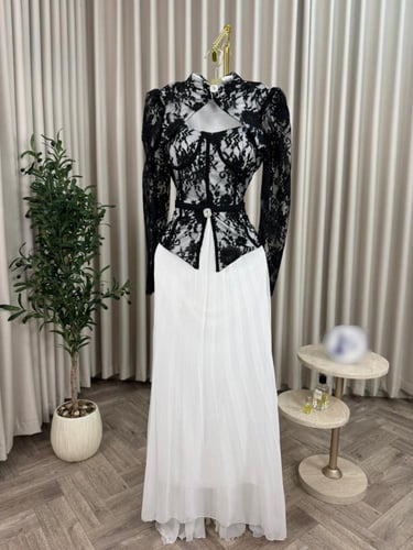 فستان تفته استرتش مع دانتيل