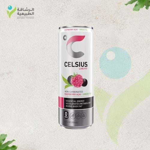 مشروب سلسيوس للطاقة نكهة توت العليق اكاي مع شاي أخ...