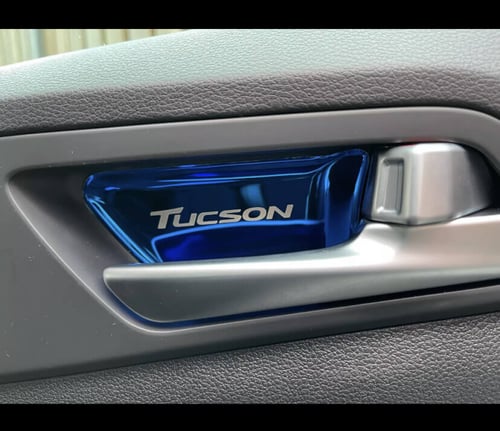 غطاء يد لون ازرق ستنيلس ستيل بعلامة توسان (اربع حب...