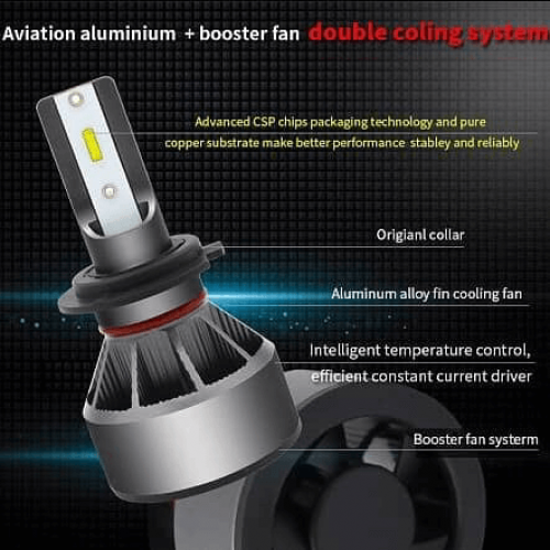 لمبات الأنوار الأمامية ليد لون ابيض H11