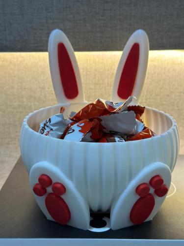 The basket of the cute rabbit