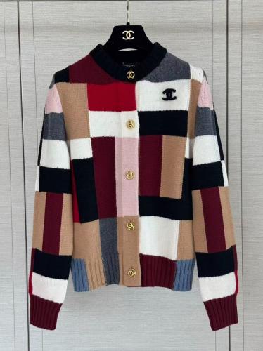 كارديغان شانيل محبوك متعدد الألوان – Chanel Color Block Knit Cardigan