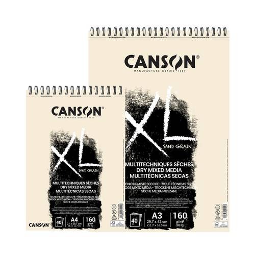 دفتر رسم كانسون (Canson XL) للوسائط الجافة بملمس ر...