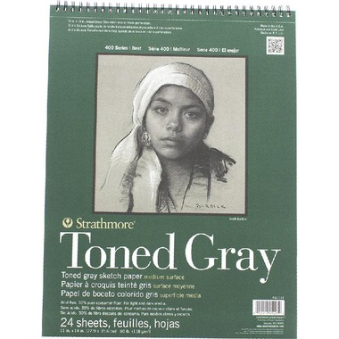 كراسة رسم ورق رمادي ستراثمور (Strathmore Toned Gra...