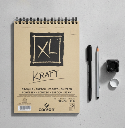 دفتر رسم كانسون كرافت (Canson XL Kraft) كروكي وسكي...