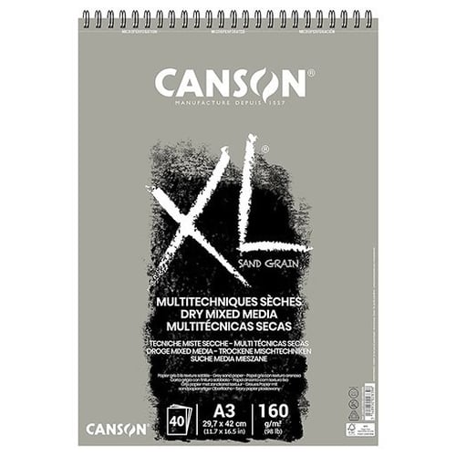 دفتر رسم كانسون (Canson XL) للوسائط الجافة بملمس ر...