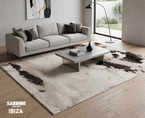 موكيت إيبيزا (IBIZA) الفاخر بتصميم تجريدي - بيج، ب...