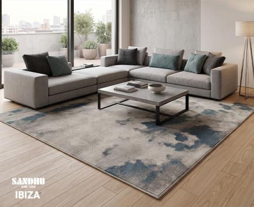 موكيت إيبيزا (IBIZA) الفاخر بتصميم تجريدي - رمادي...