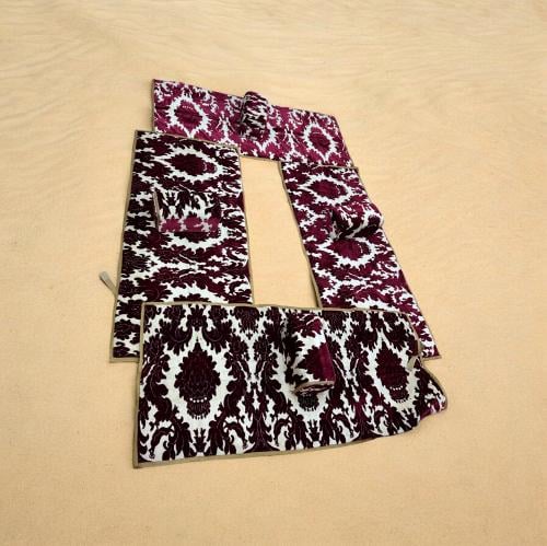 جلسة بر 8 قطع مبطنة ومحشوة سفنج بشنطة