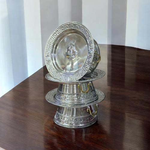 صياني فواكه المنيوم دايري فضي عدد(3) قطر 50سم