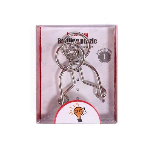 لغز فك و تركيب عقد الحديد (صندوق 24 حبة) مختلفة