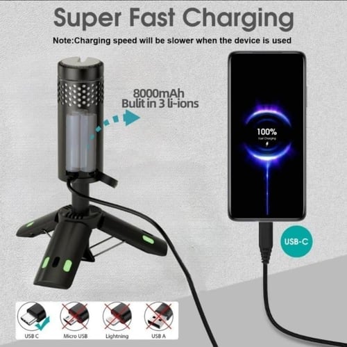 لمبة بقاعدة مغناطيسية لون اسود