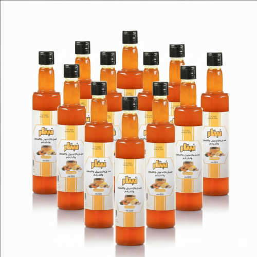 12 عبوة عسل بالزنجبيل والليمون والكركم (لفترة محدو...