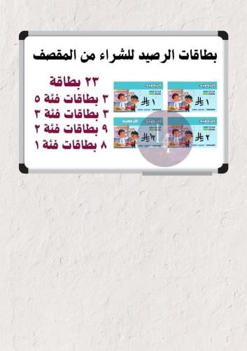بطاقات الرصيد للشراء من المقصف