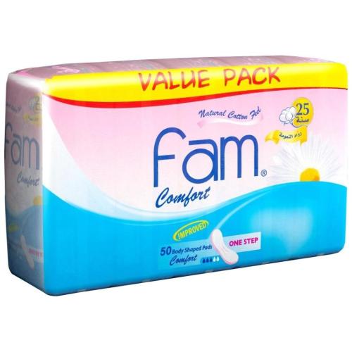 فام فوط نسائية كومفورت بخطوة واحدة 50 فوطة