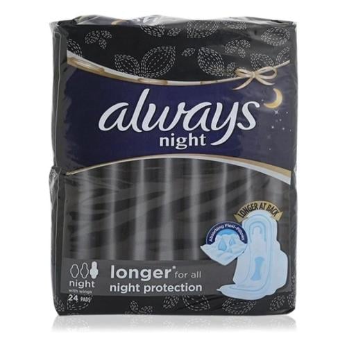 أولويز فوط نسائية ليلية كبير 24 فوطة