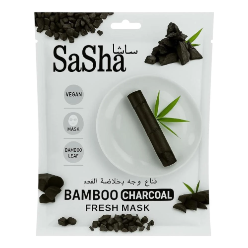 ساشا بامبو قناع الفحم المنعش 1 قطعة