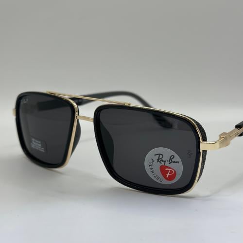 نظارة ري بان باطار ذهبي واسود