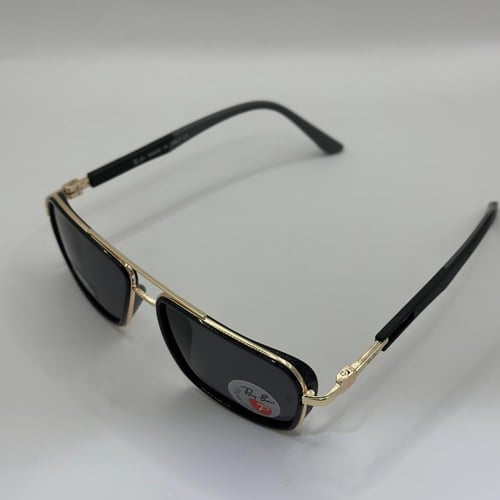 نظارة ري بان باطار ذهبي واسود