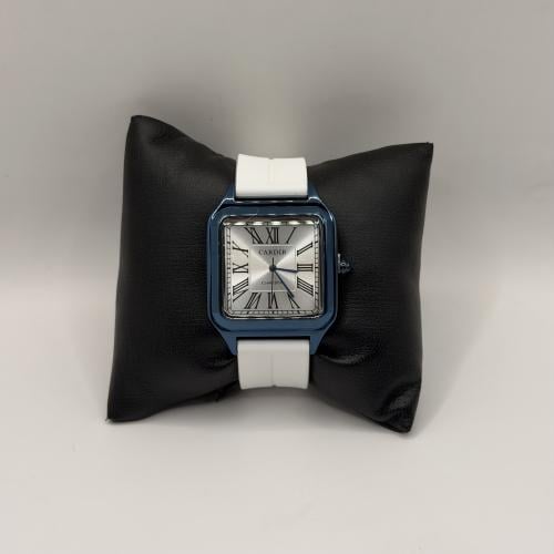 ساعة رجالي بلاستك ابيض