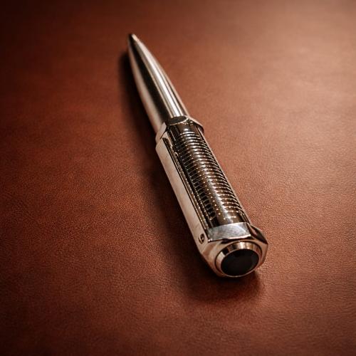 قلم ماركة باللون الفضي