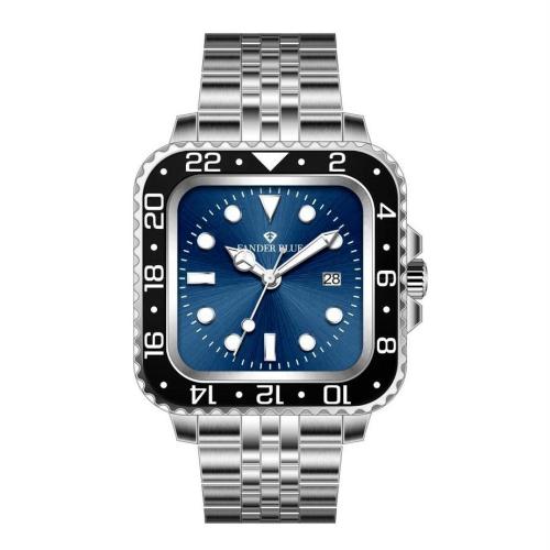 ساعة رجالية ماركة FANDER BLUE بسير ستيل باللون الف...