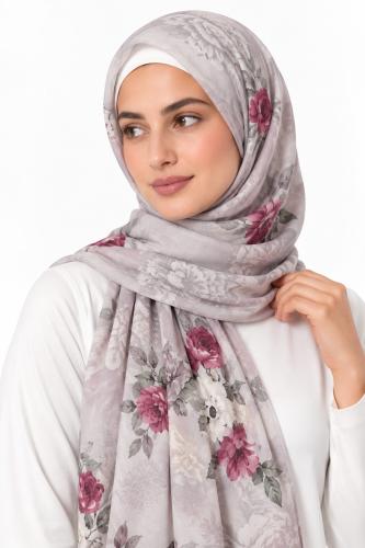 طرحة زهري رمادي - TJ3