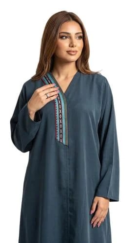 عباية حرير مغسول مع تدخيلات سدو- ND02